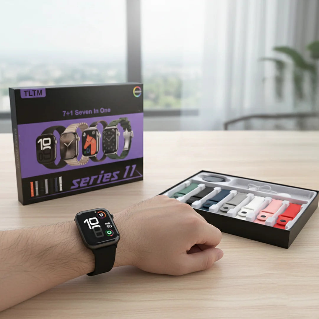 7-in-1 Series 11 Smartwatch with Interchangeable Straps